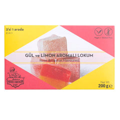 Haci Bekir Turkish Delight with Rose and Lemon Flavors 200g (7.06 oz)
